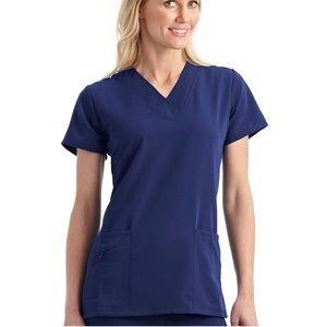 Jockey scrub top medium shirt navy blue